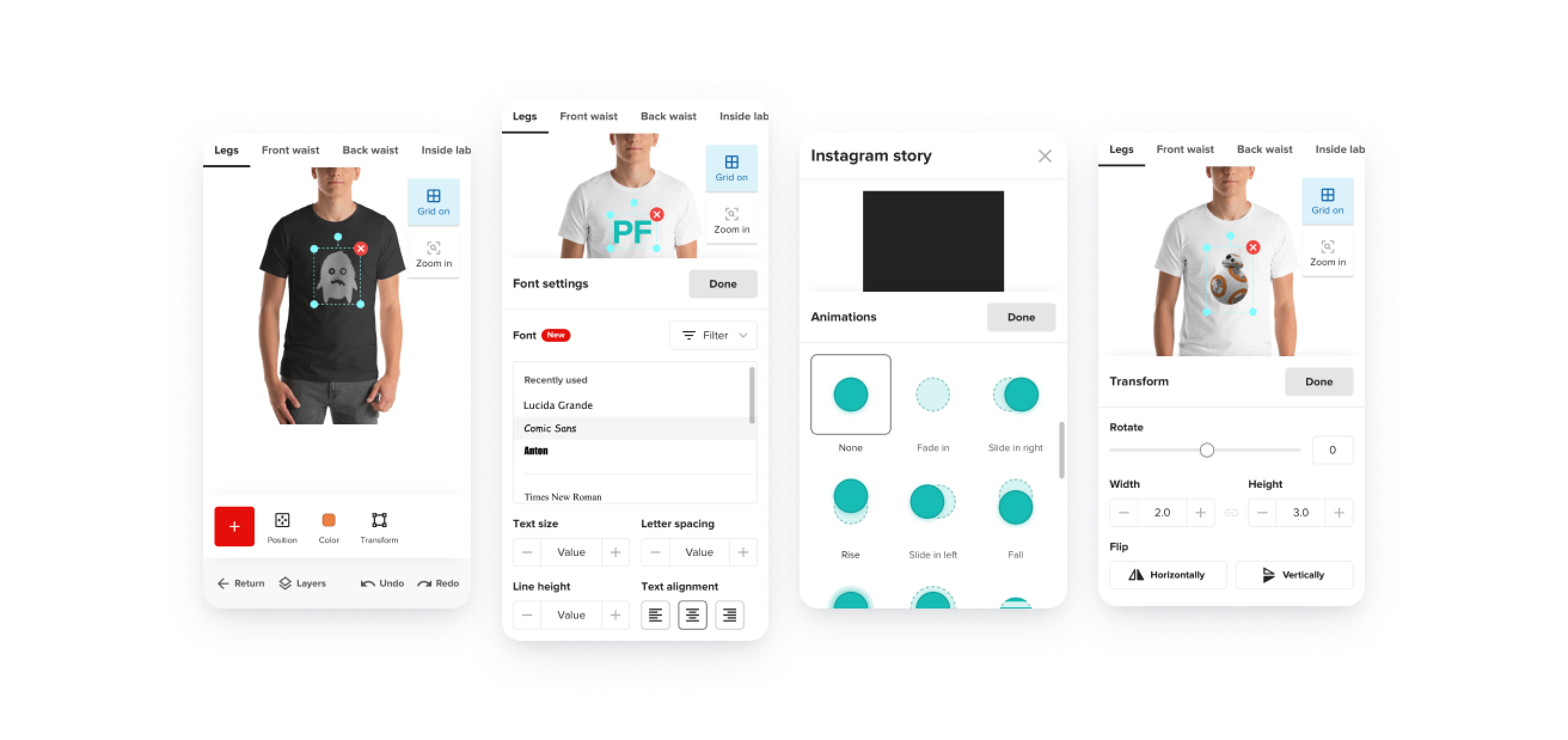 Design Maker adapted to a mobile-first, touch-driven experience